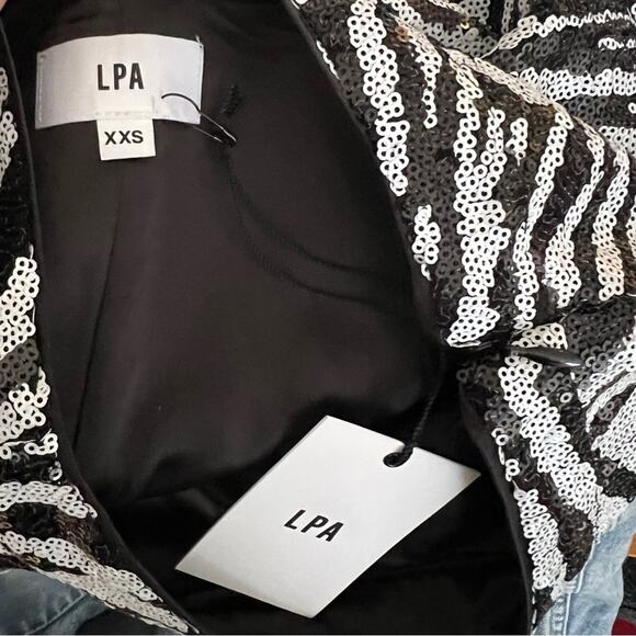 Revolve LPA Zebra Sequin Mini Skirt - Picture 5 of 5